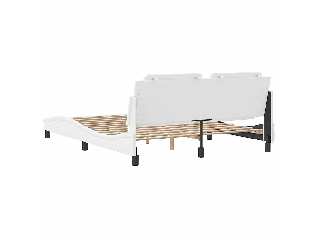 Bedframe zonder matras "Zadar" kunstleer wit 160x200 cm