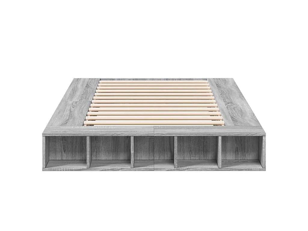 Cadre de lit sans matelas sonoma gris 140x190 cm