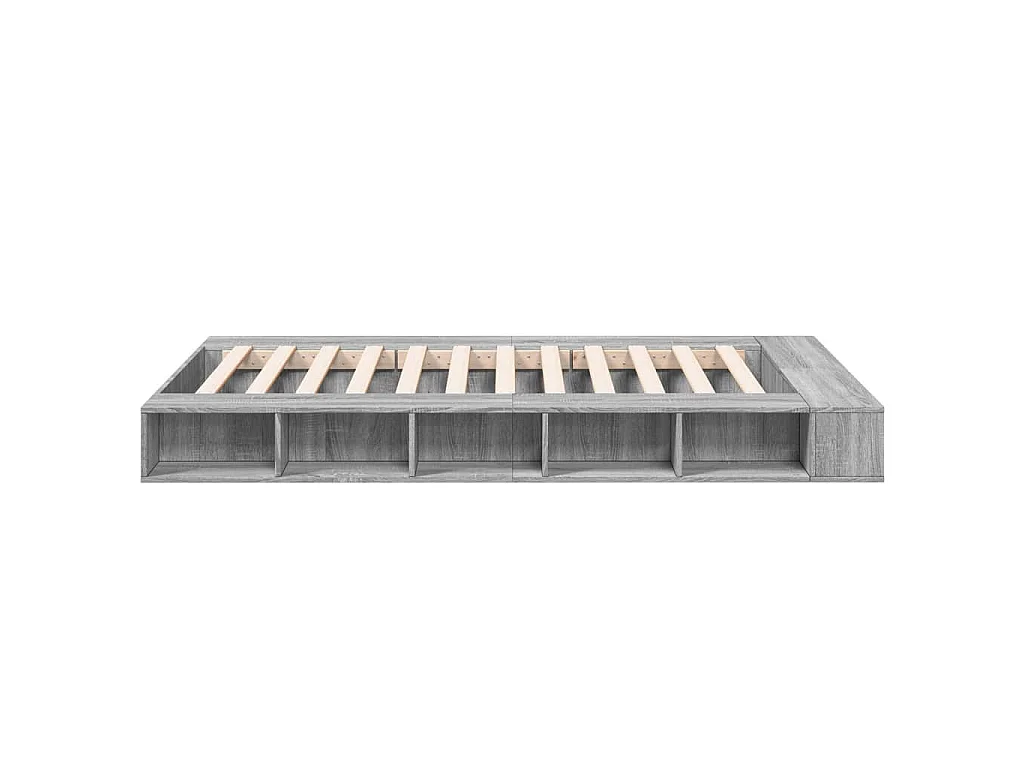 Cadre de lit sans matelas sonoma gris 140x190 cm