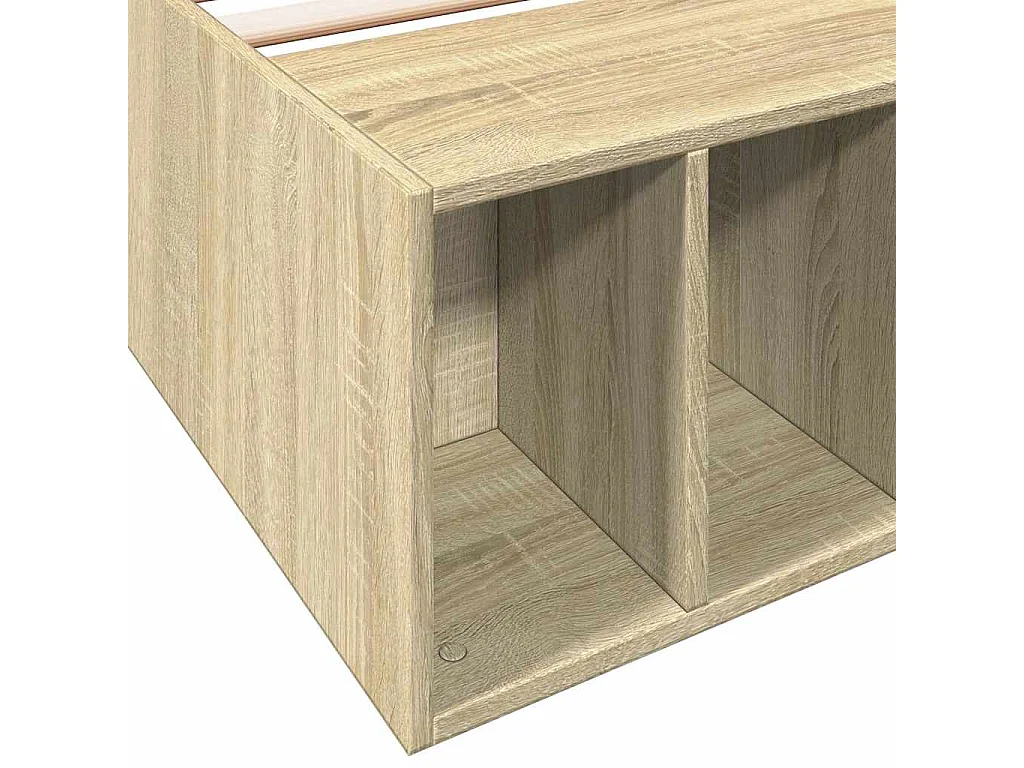 Bedframe bewerkt hout sonoma eikenkleurig 90x200 cm