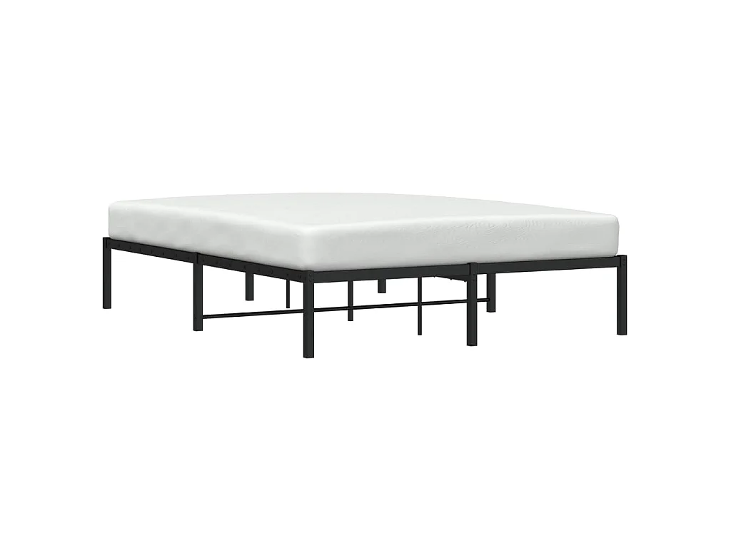 Bettgestell Metall Schwarz 140x190 cm