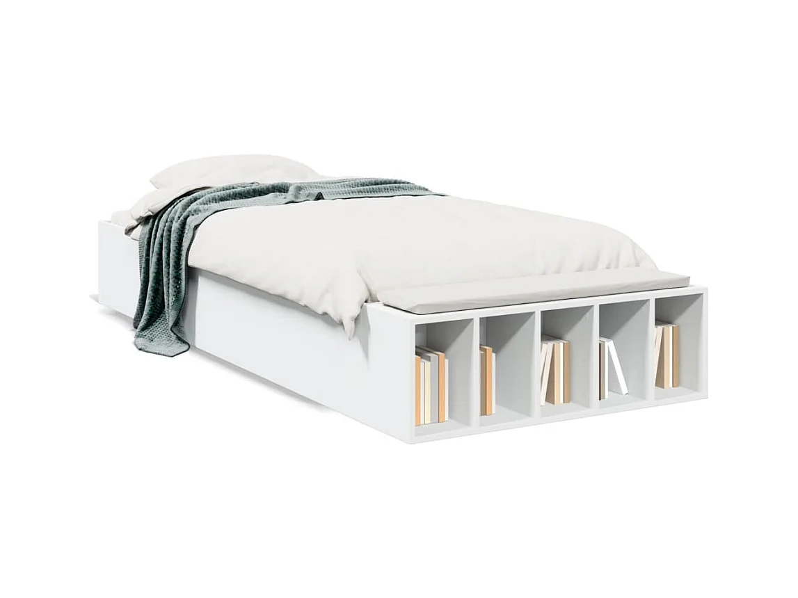Cadre de lit sans matelas blanc 90x200 cm