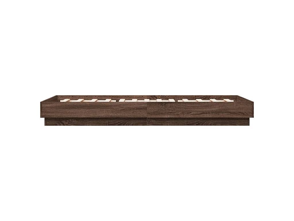Cadre de lit sans matelas chêne marron 100x200 cm