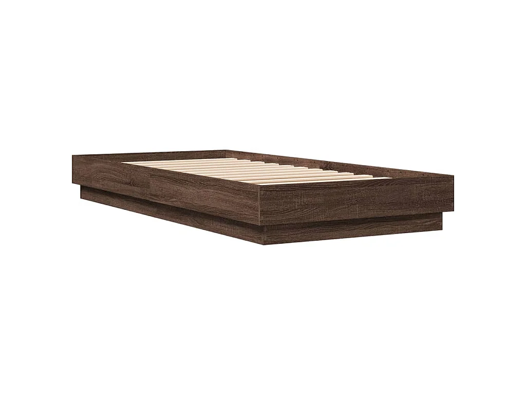 Cadre de lit sans matelas chêne marron 100x200 cm