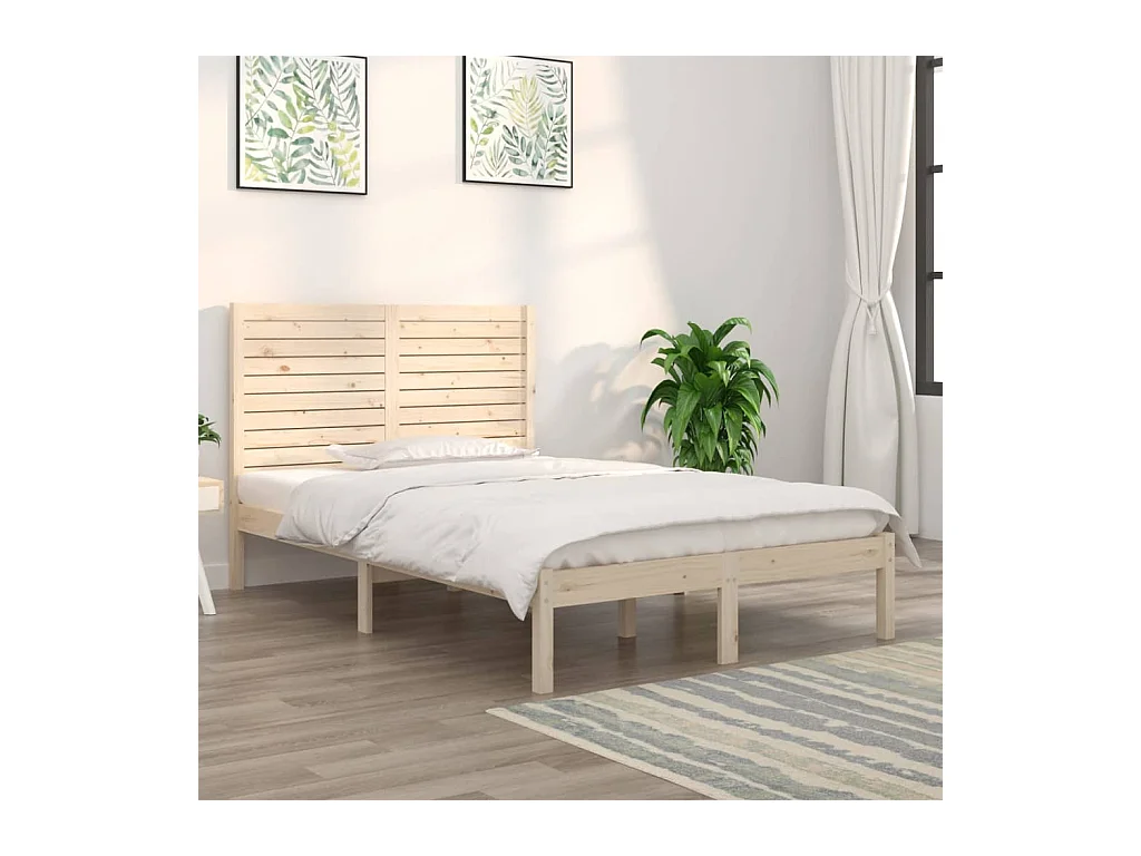 Bedframe massief hout 140x190 cm