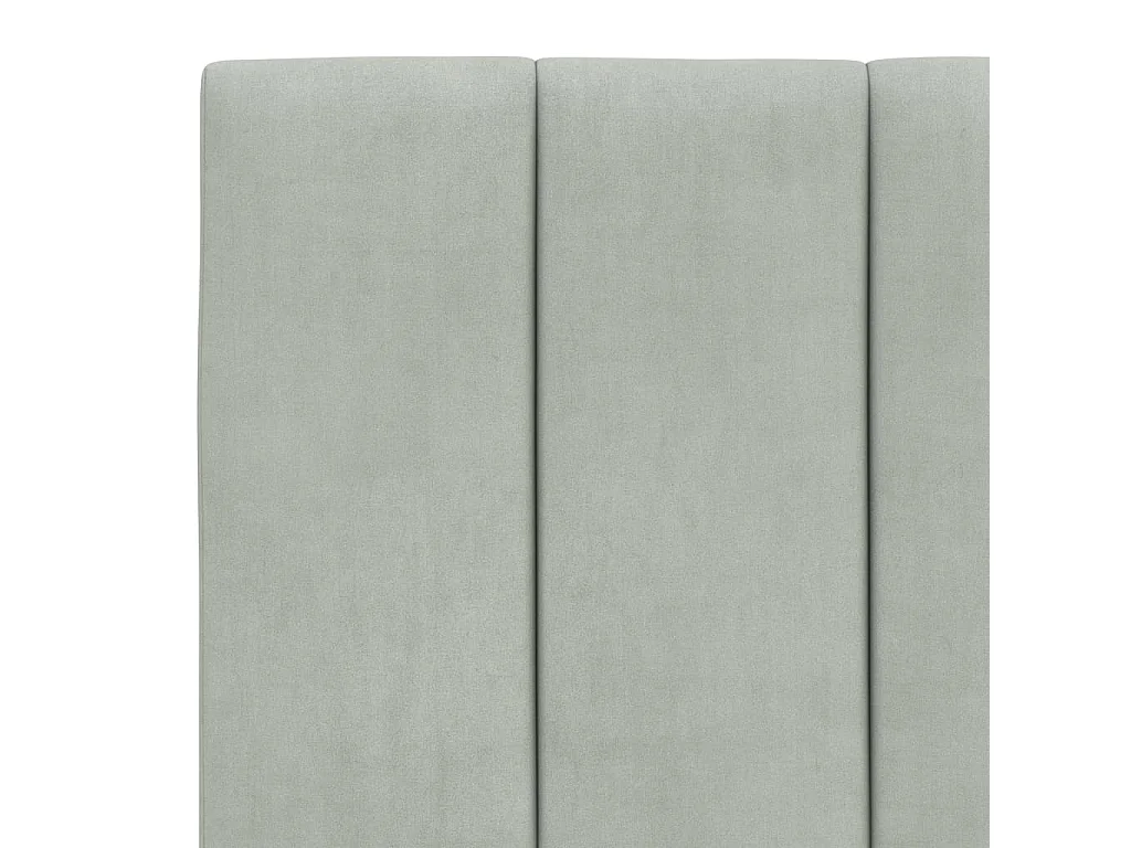 Cadre de lit avec LED sans matelas Hanko gris clair 90x190 cm