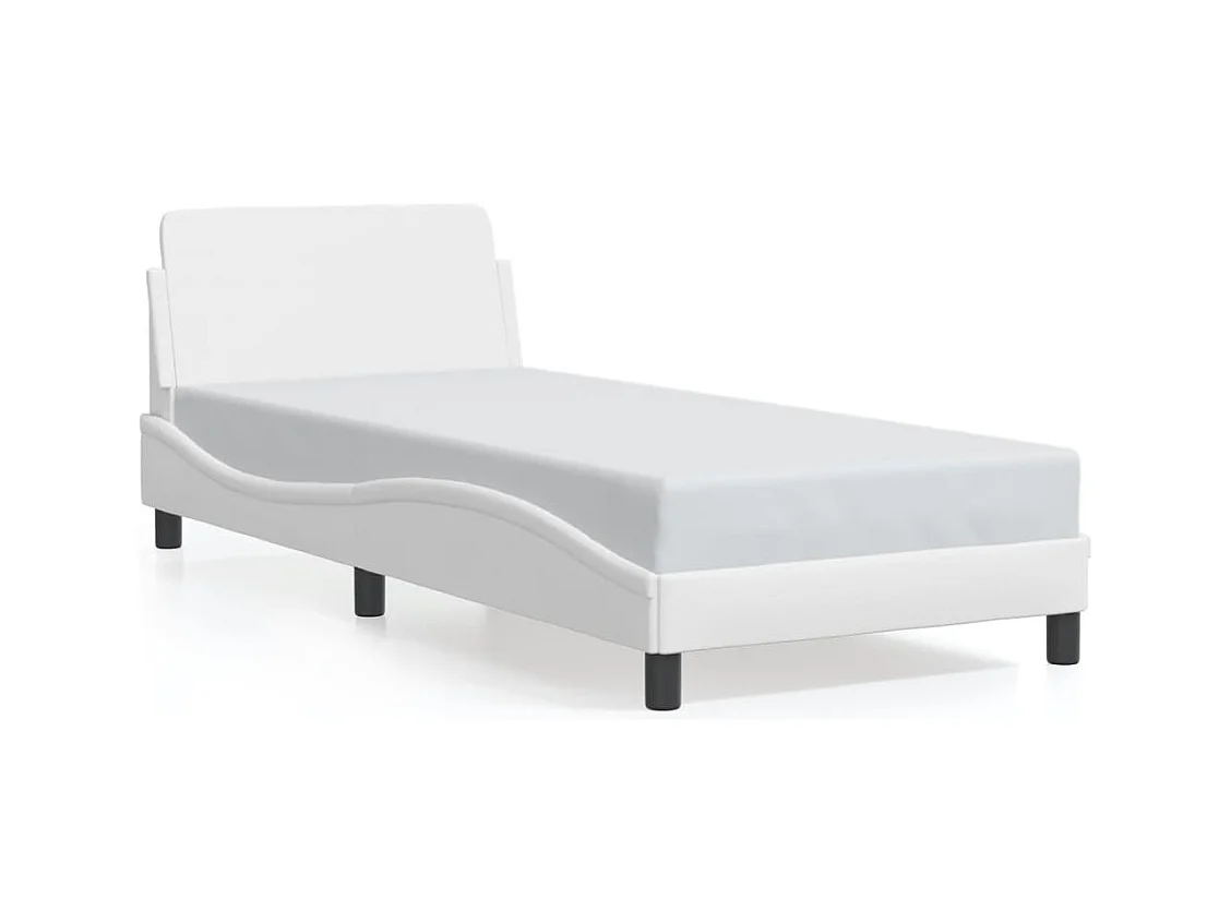 Cadre de lit Dover blanc 80x200 cm similicuir