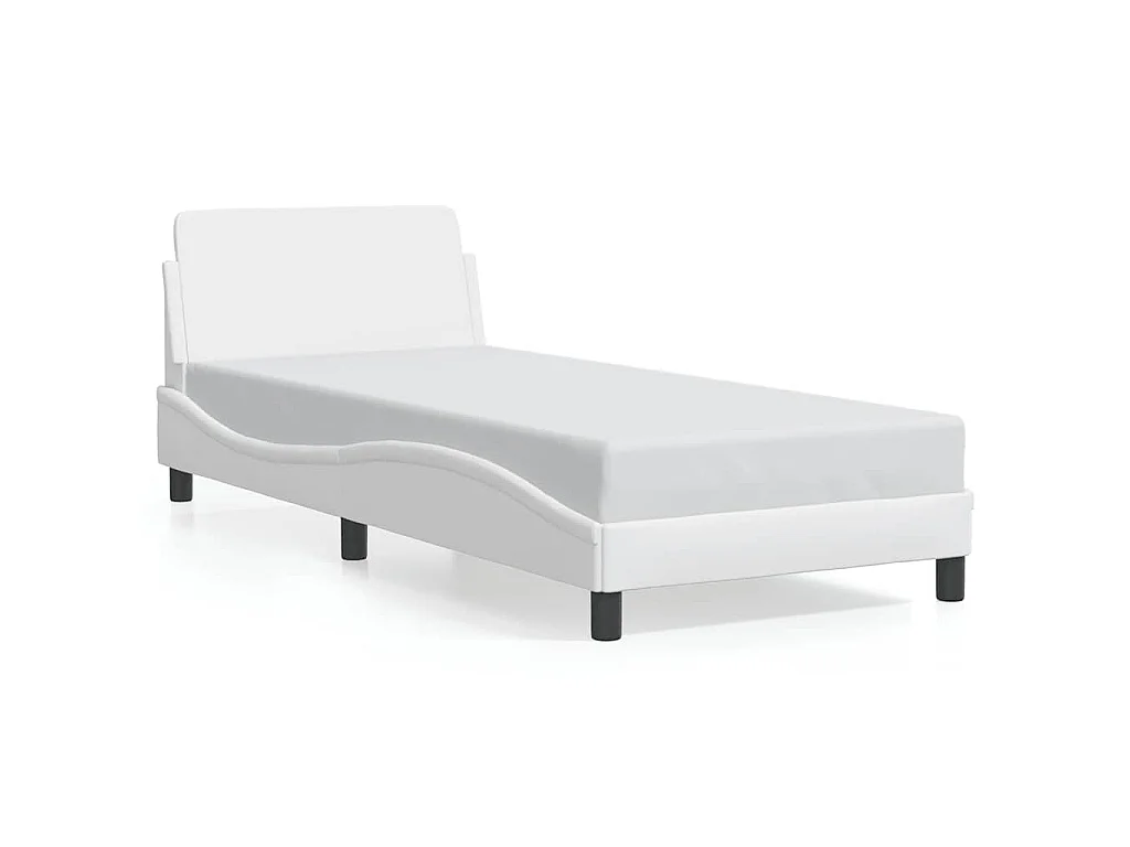 Bedframe "Dover" kunstleer wit 80x200 cm