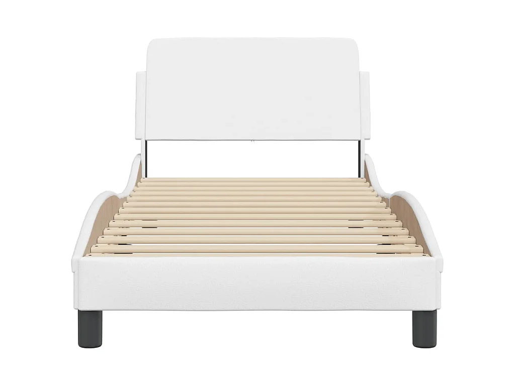 Bedframe "Dover" kunstleer wit 80x200 cm