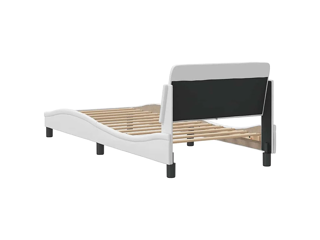 Bedframe "Dover" kunstleer wit 80x200 cm