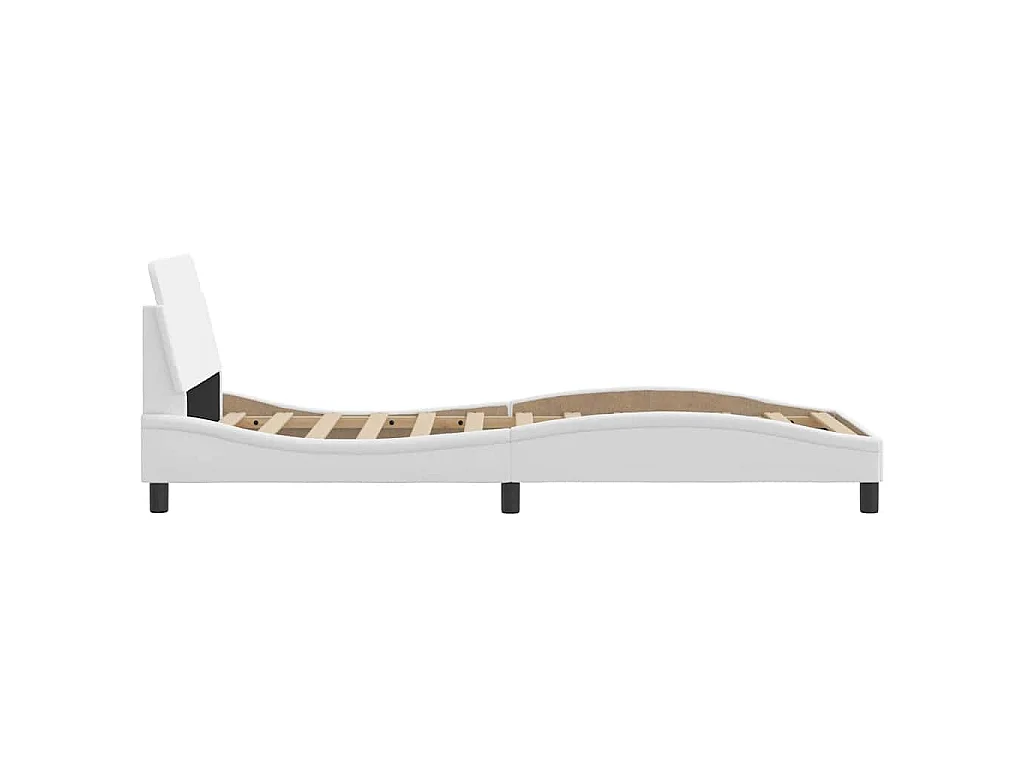 Cadre de lit Dover blanc 80x200 cm similicuir