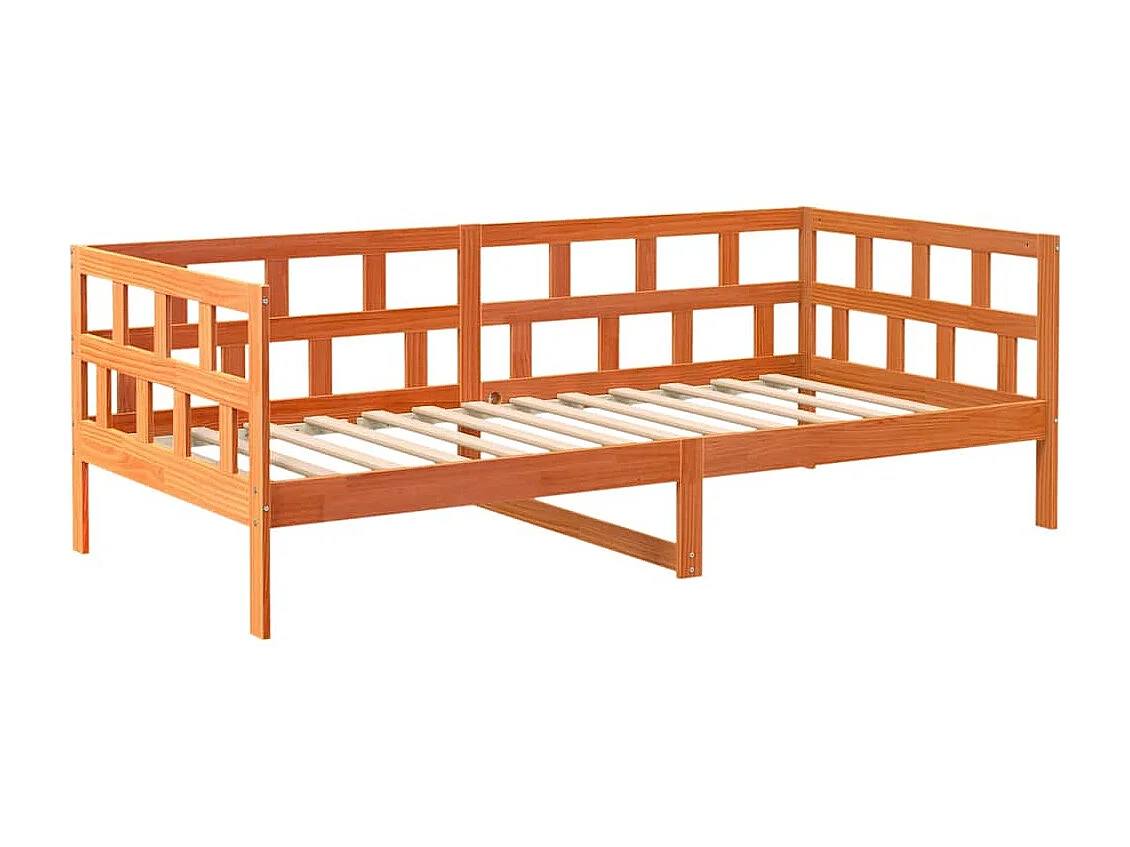 Dormeuse senza Materasso Marrone Cera 80x200 cm Legno di Pino