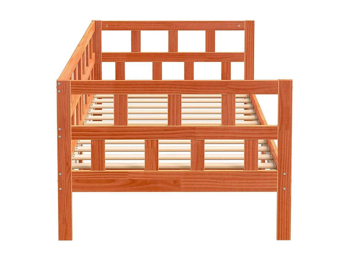 Dormeuse senza Materasso Marrone Cera 80x200 cm Legno di Pino