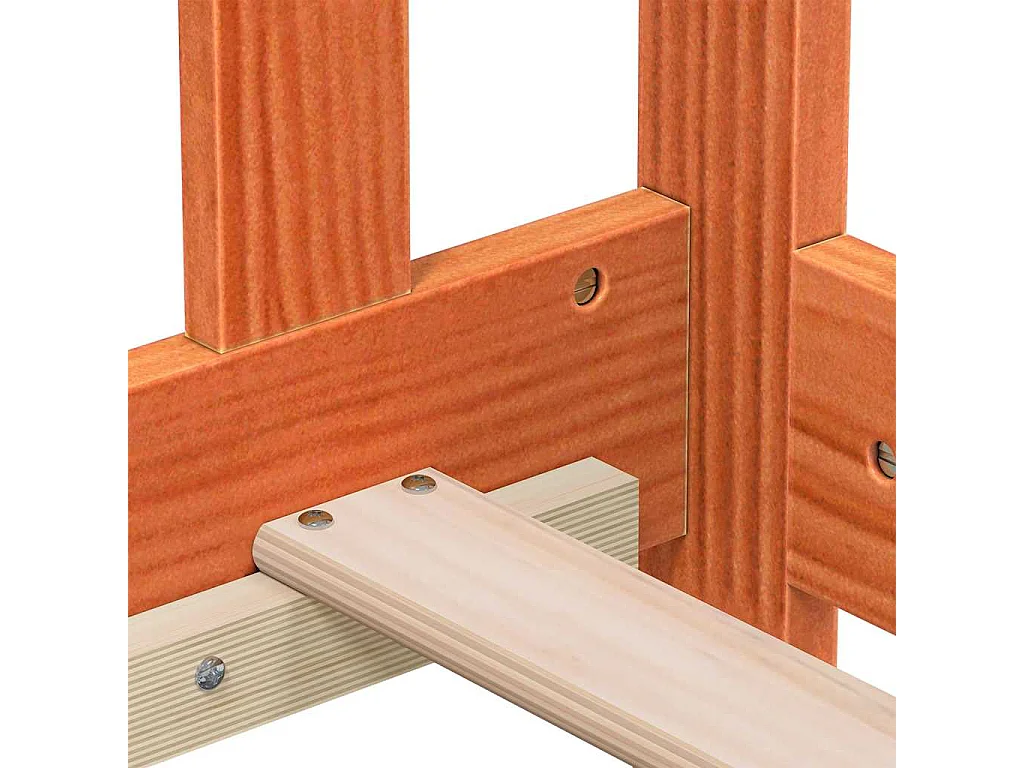 Dormeuse senza Materasso Marrone Cera 80x200 cm Legno di Pino
