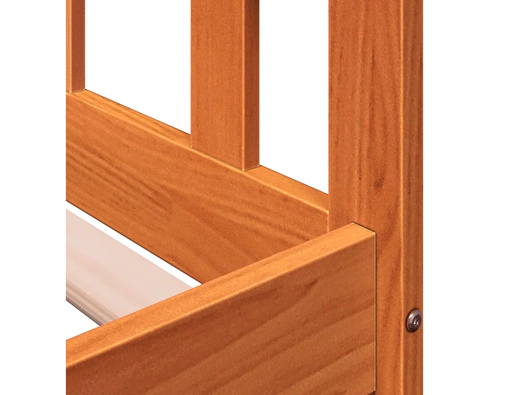 Dormeuse senza Materasso Marrone Cera 80x200 cm Legno di Pino