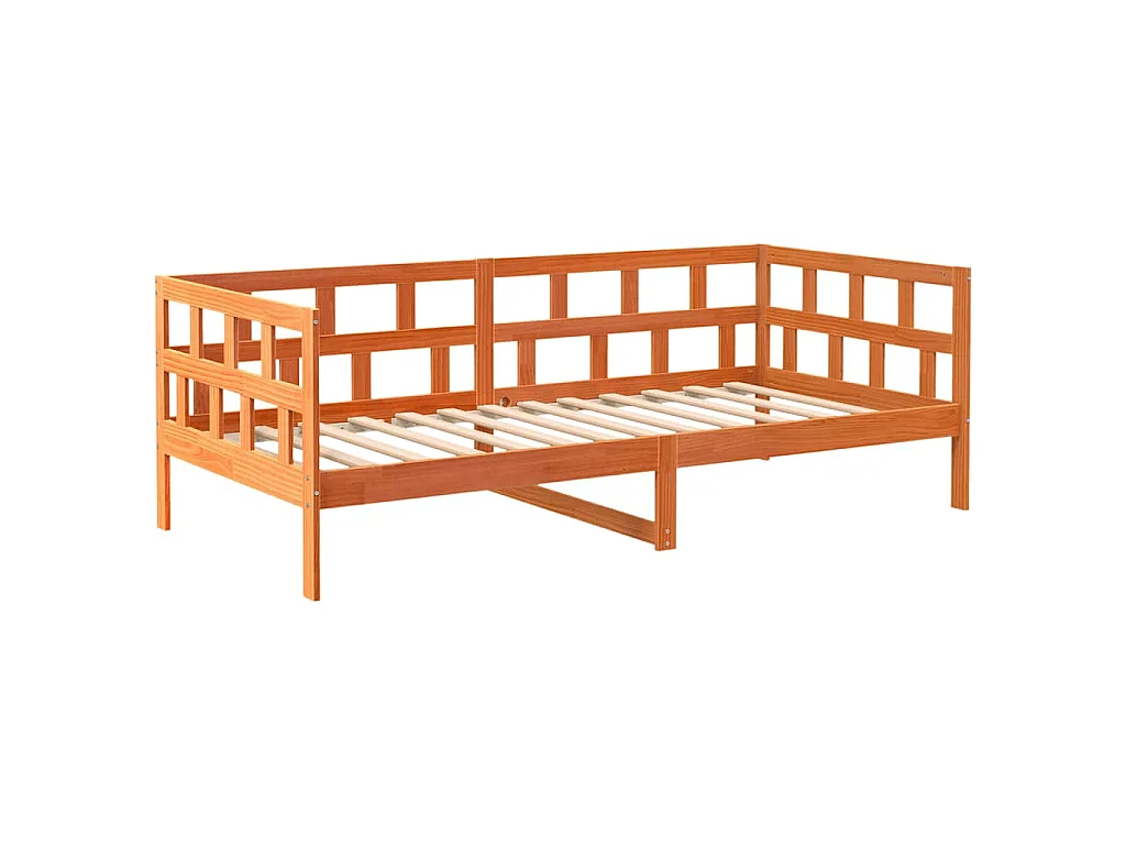 Lit de jour sans matelas cire marron 80x200 cm bois pin massif