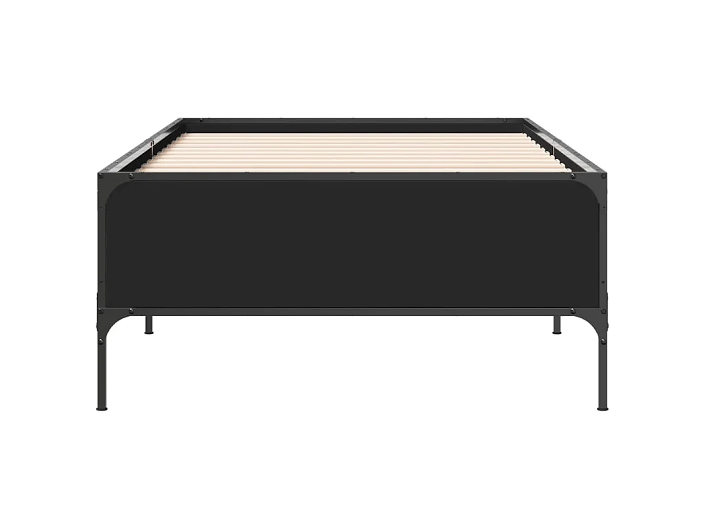 Giroletto Nero 100x200 cm in Legno Multistrato e Metallo