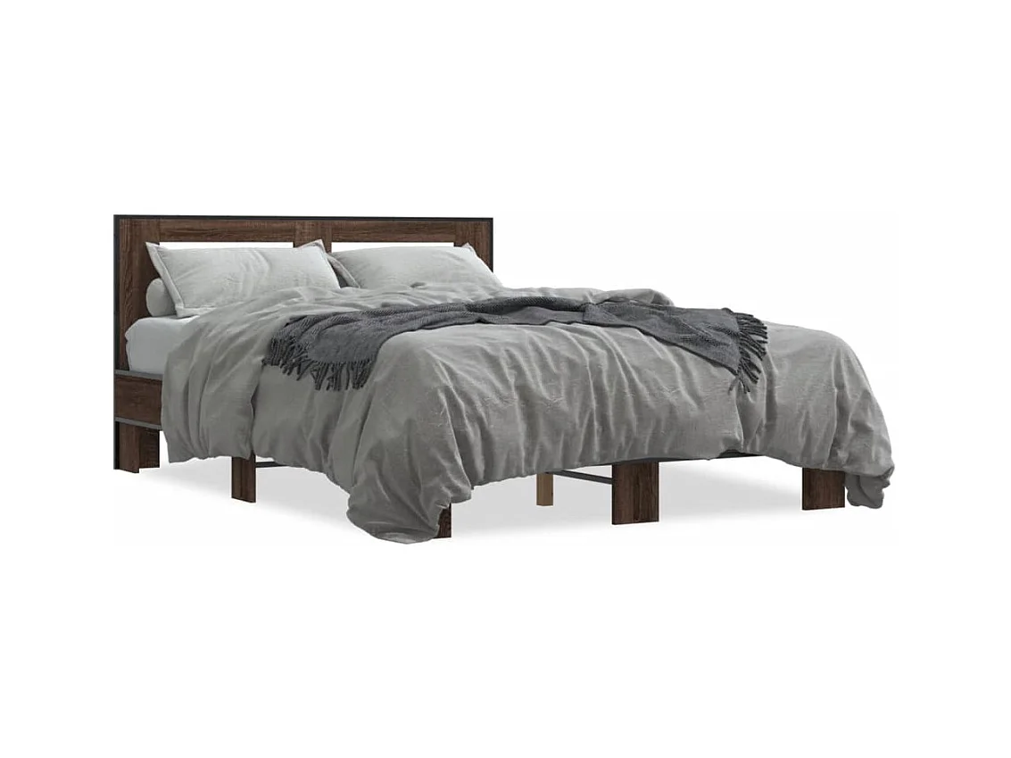 Cadre de lit sans matelas chêne marron 120x200 cm