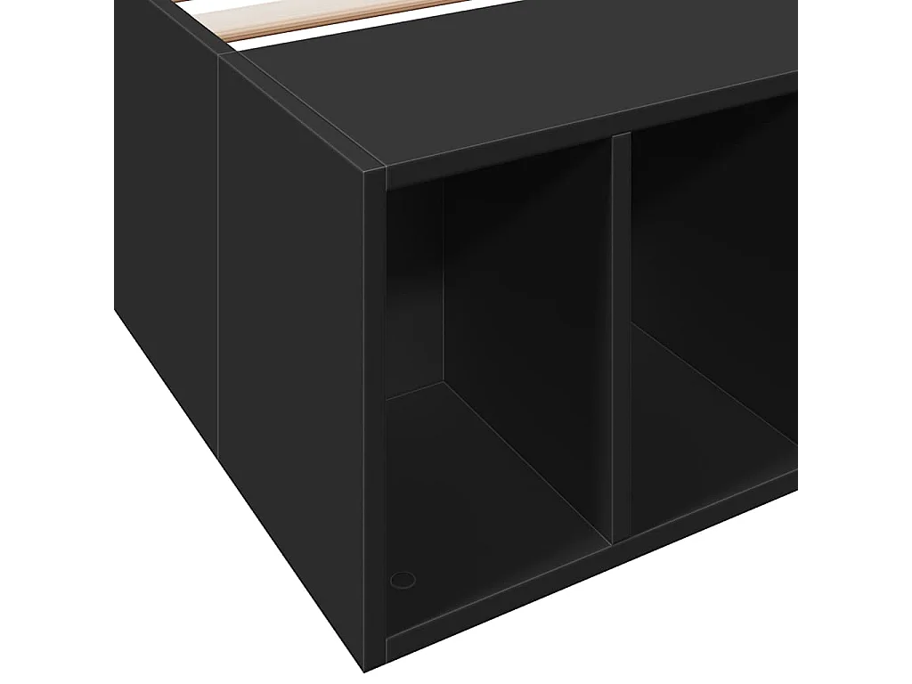Bedframe bewerkt hout zwart 90x190 cm