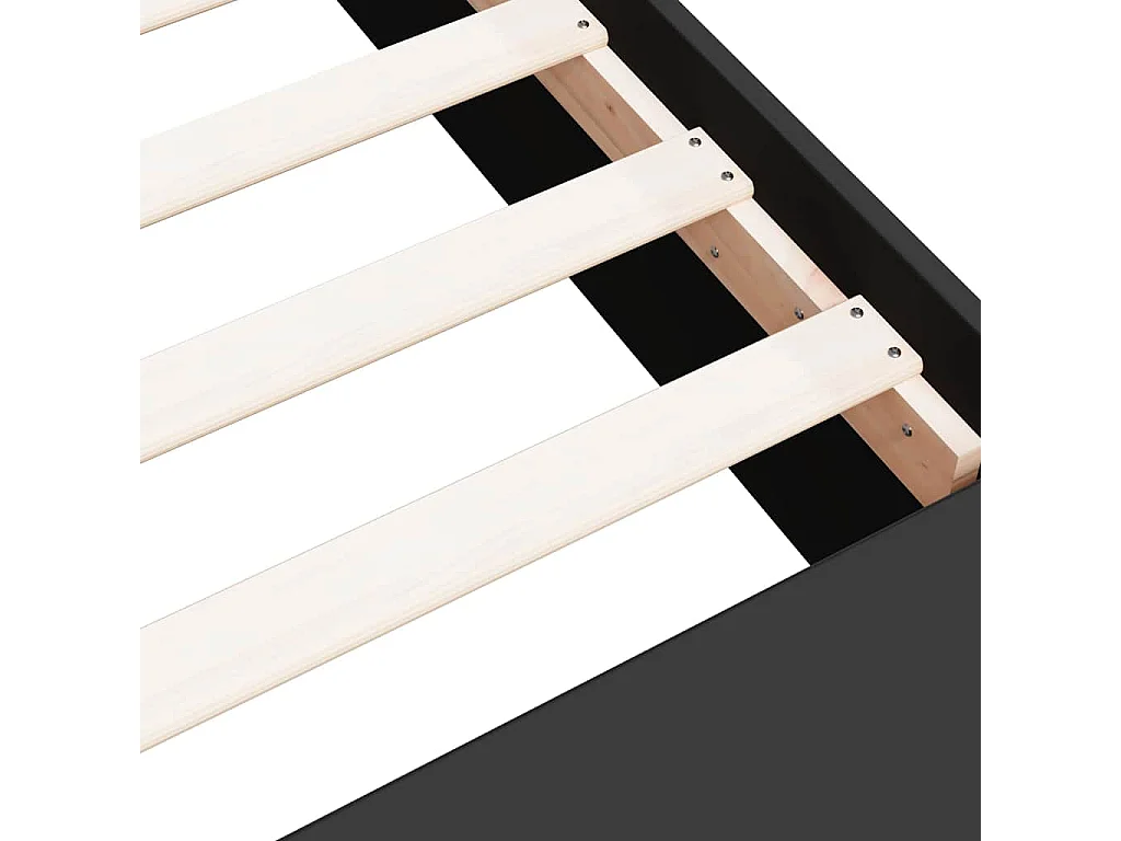 Bedframe bewerkt hout zwart 90x190 cm