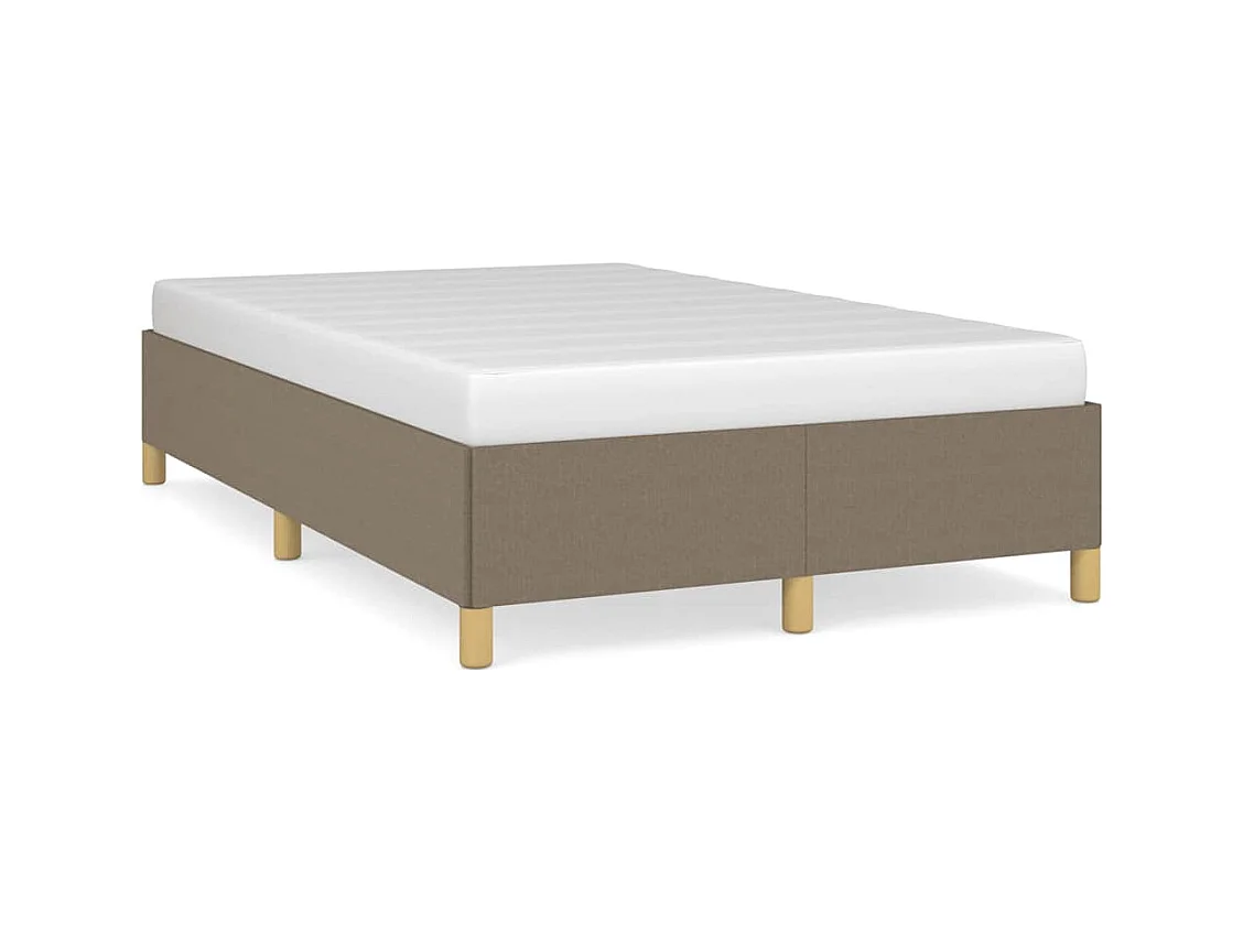 Cadre de lit sans matelas taupe 120x190 cm tissu