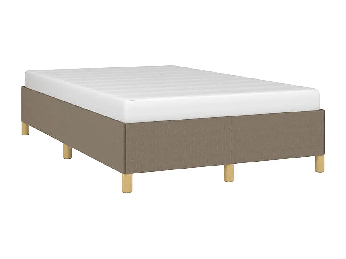 Cadre de lit sans matelas taupe 120x190 cm tissu