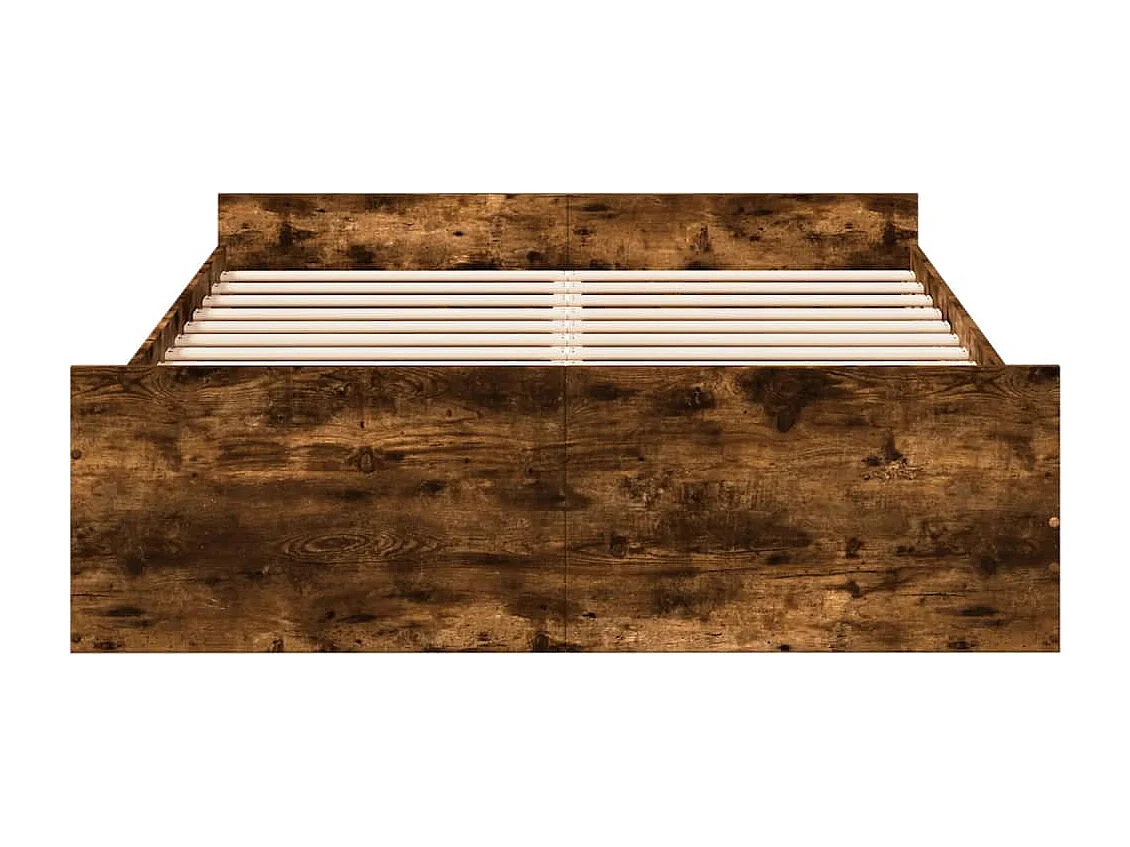 Bedframe met lades bewerkt hout gerookt eikenkleurig 140x190 cm
