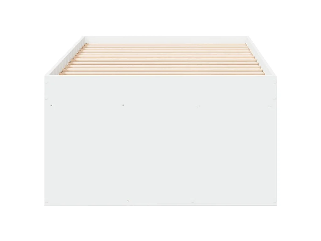 Slaapbank met lades zonder matras 100x200 cm wit