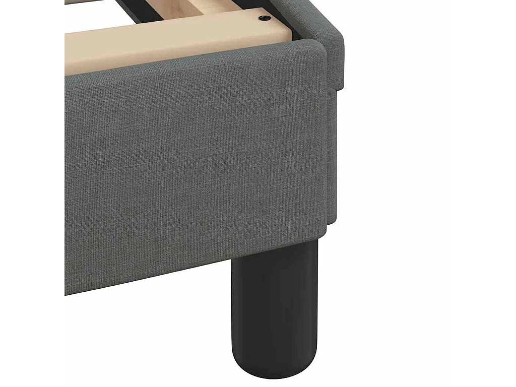 Cadre de lit Dover gris foncé 120x200 cm tissu