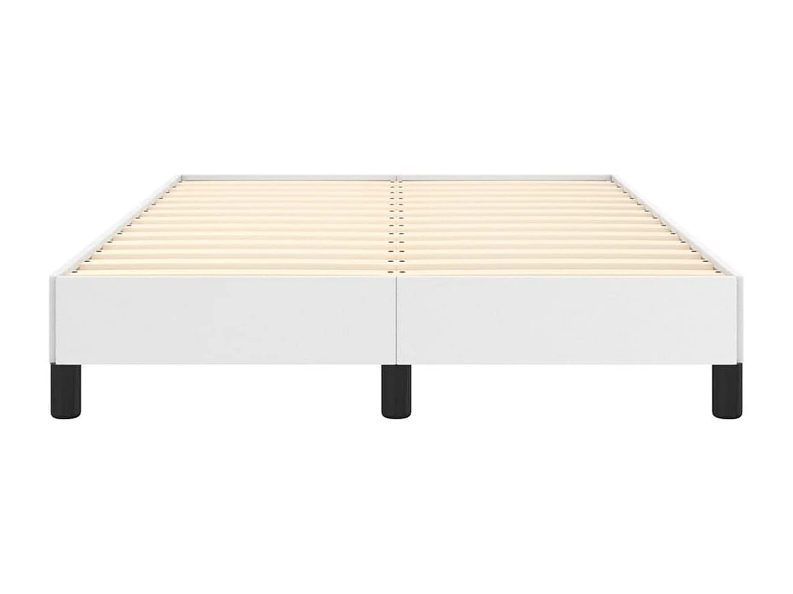 Cadre de lit sans matelas blanc 120x190 cm similicuir