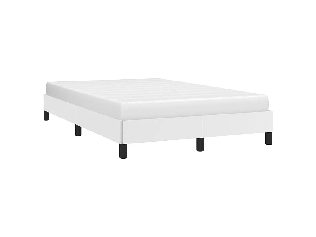 Cadre de lit sans matelas blanc 120x190 cm similicuir