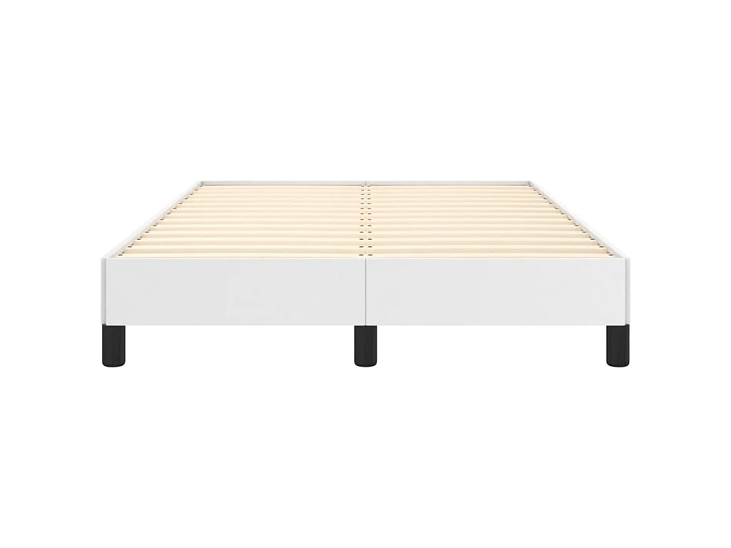 Cadre de lit sans matelas blanc 120x190 cm similicuir