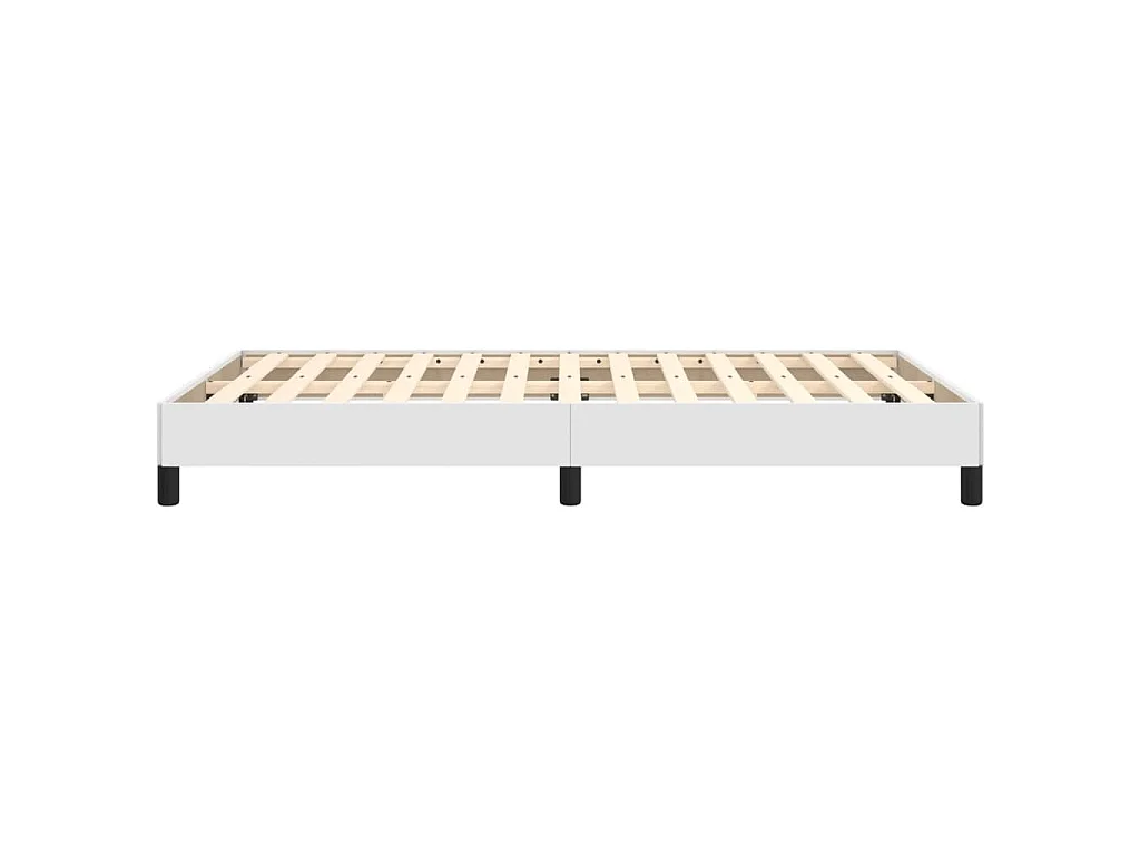 Cadre de lit sans matelas blanc 120x190 cm similicuir