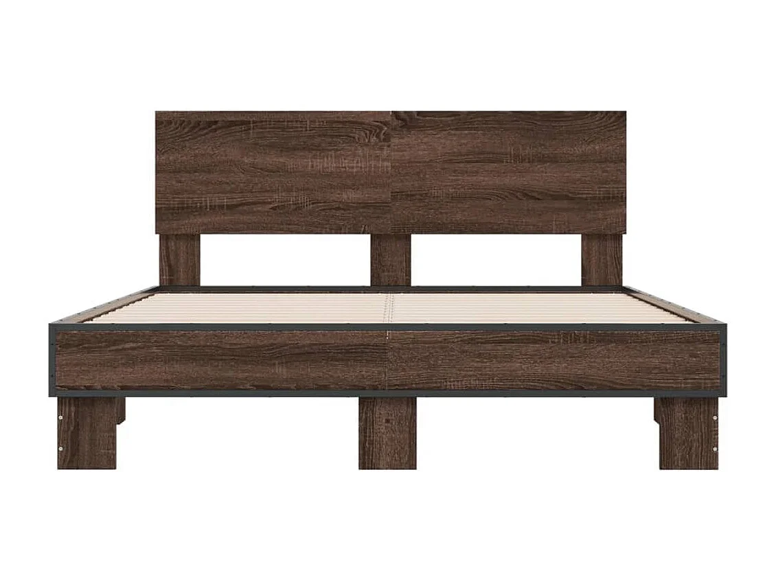 Cadre de lit sans matelas chêne marron 120x190 cm
