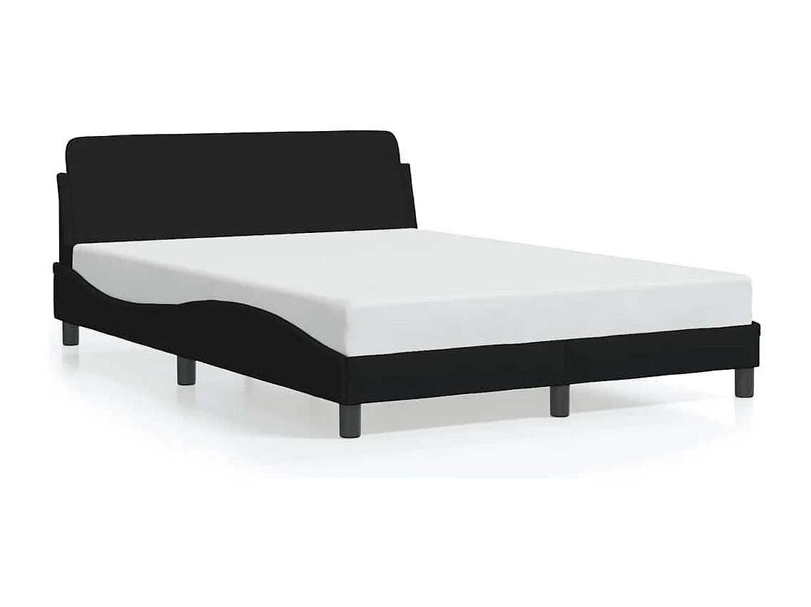 Cadre de lit Dover noir 140x190 cm tissu
