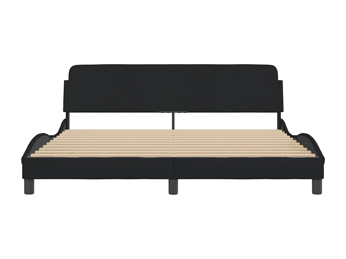 Cadre de lit Dover noir 180x200 cm tissu