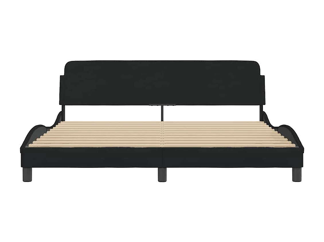 Bedframe "Dover" stof zwart 180x200 cm