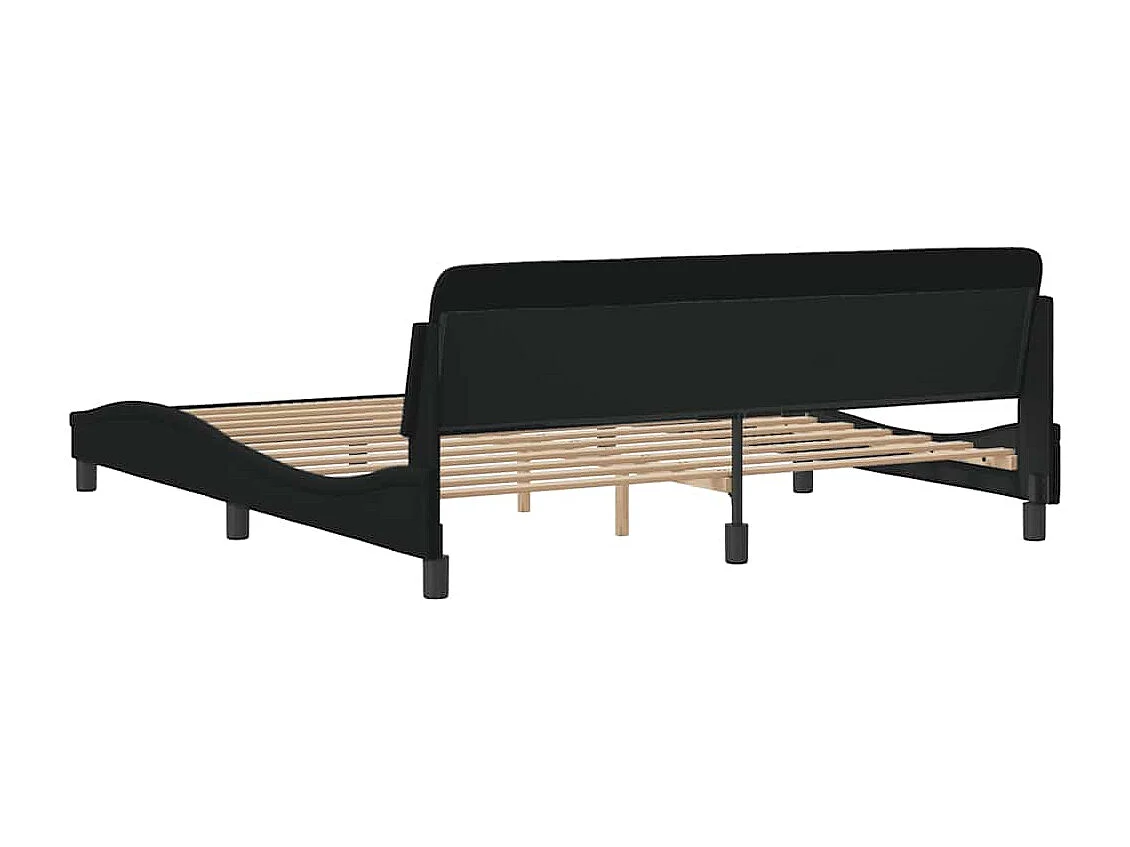 Bedframe "Dover" stof zwart 180x200 cm