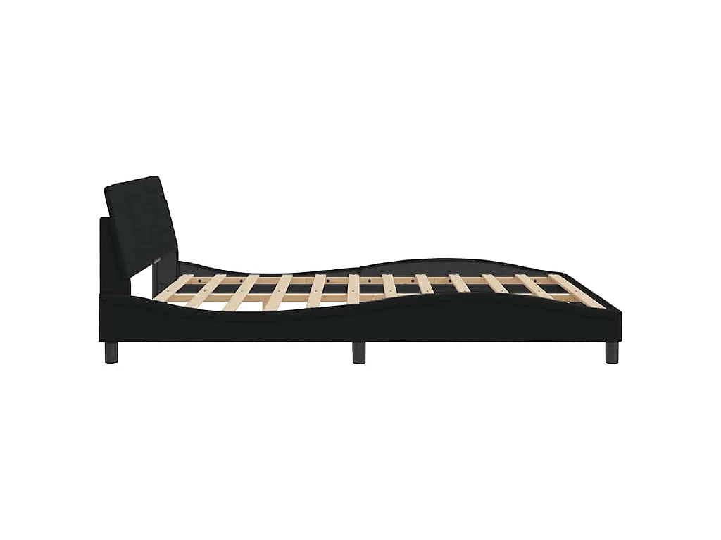 Cadre de lit Dover noir 180x200 cm tissu