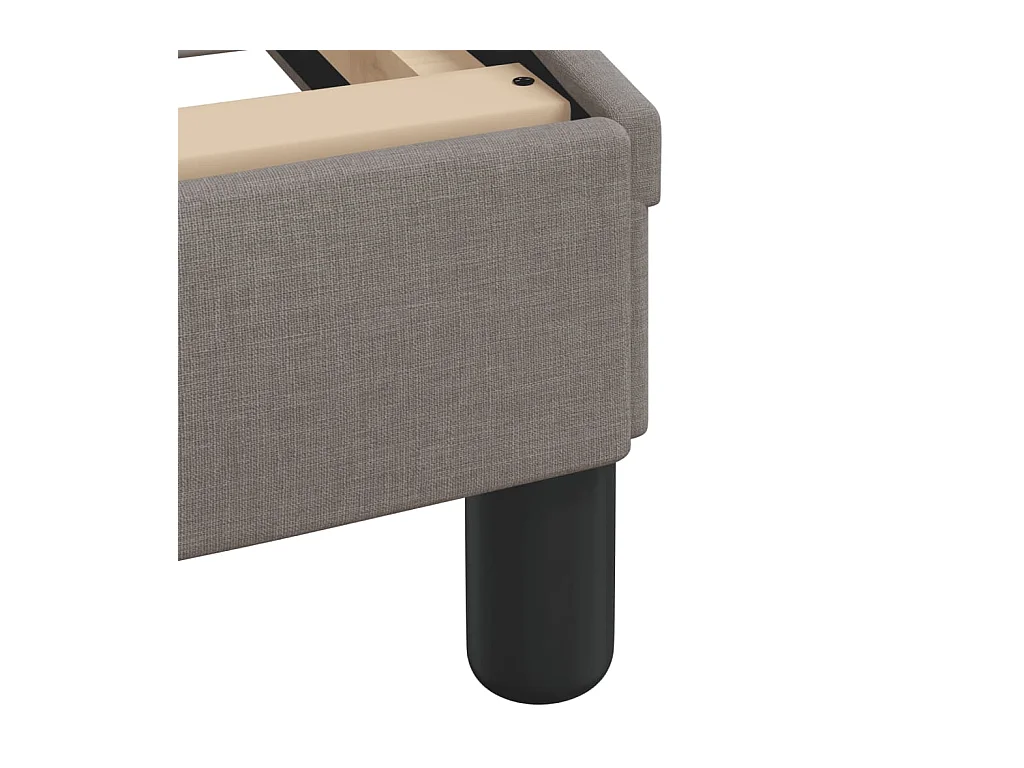 Cadre de lit Dover taupe 120x200 cm tissu
