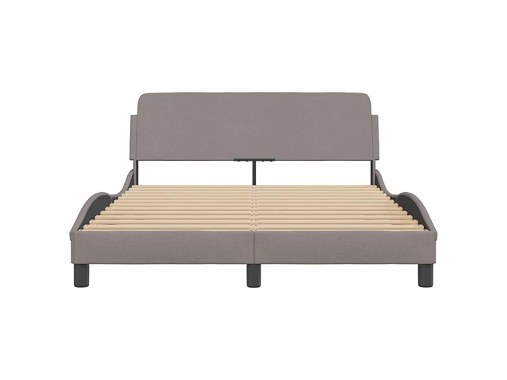 Cadre de lit Dover taupe 120x200 cm tissu