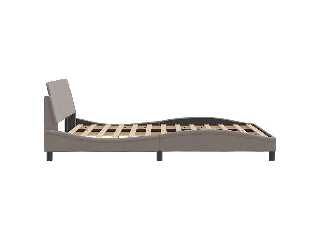 Cadre de lit Dover taupe 120x200 cm tissu
