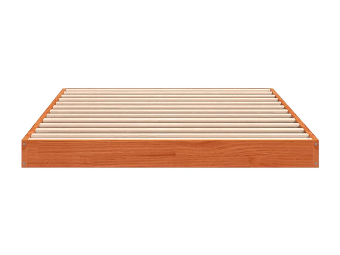 Cadre de lit sans matelas cire marron 75x190 cm bois pin massif