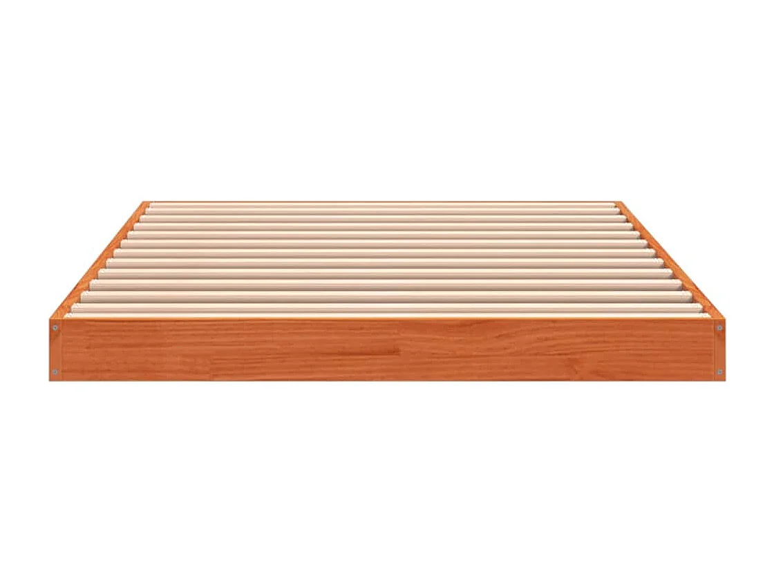 Cadre de lit sans matelas cire marron 75x190 cm bois pin massif