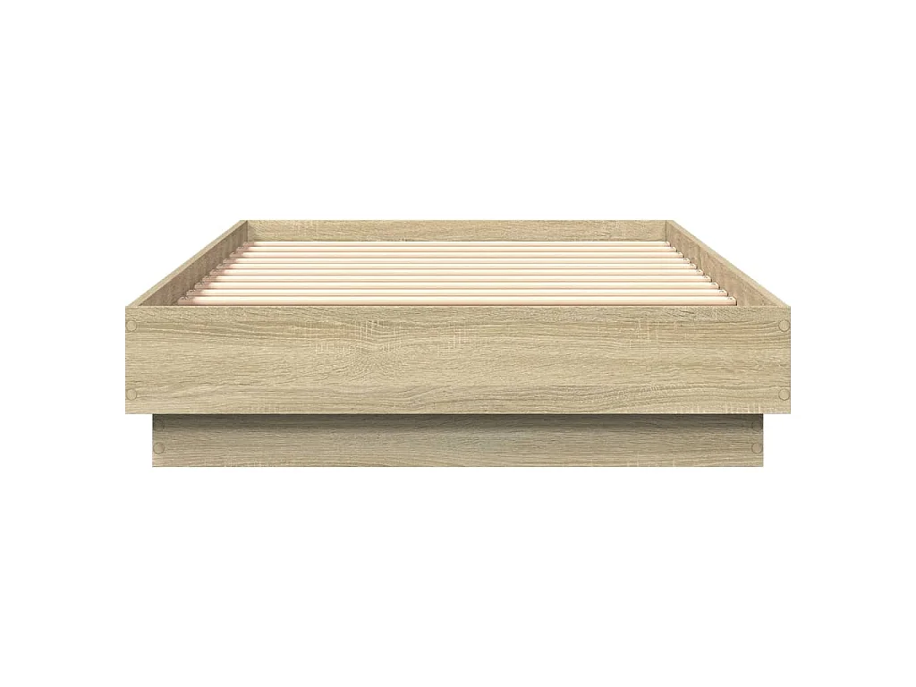 Bedframe met LED-verlichting sonoma eikenkleurig 90x190 cm