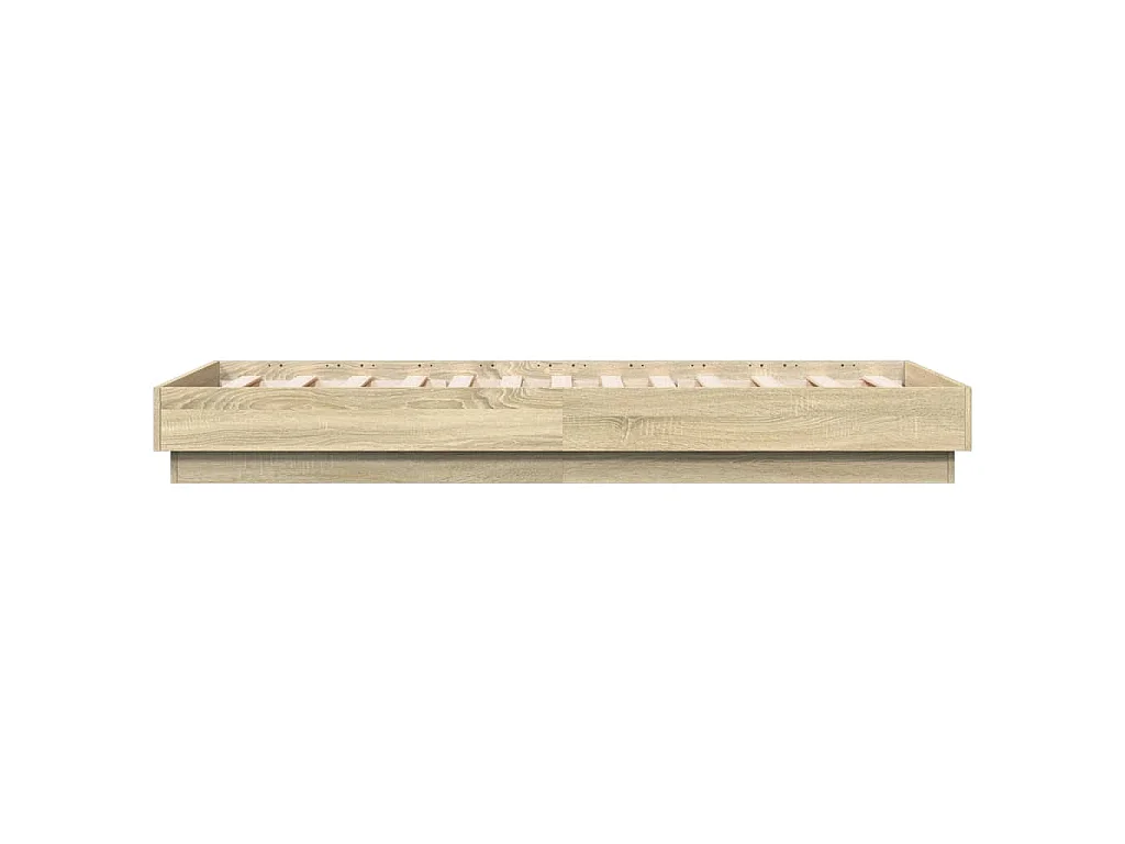 Bedframe met LED-verlichting sonoma eikenkleurig 90x190 cm