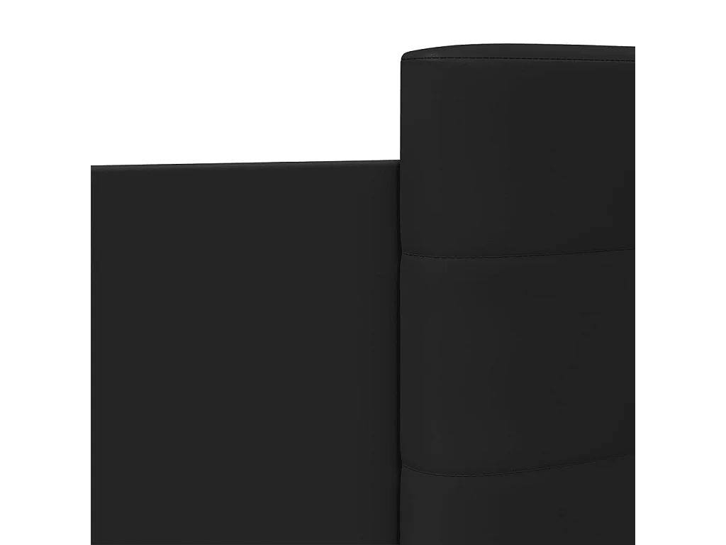 Bettgestell mit Kopfteil Schwarz 90x200 cm Holzwerkstoff