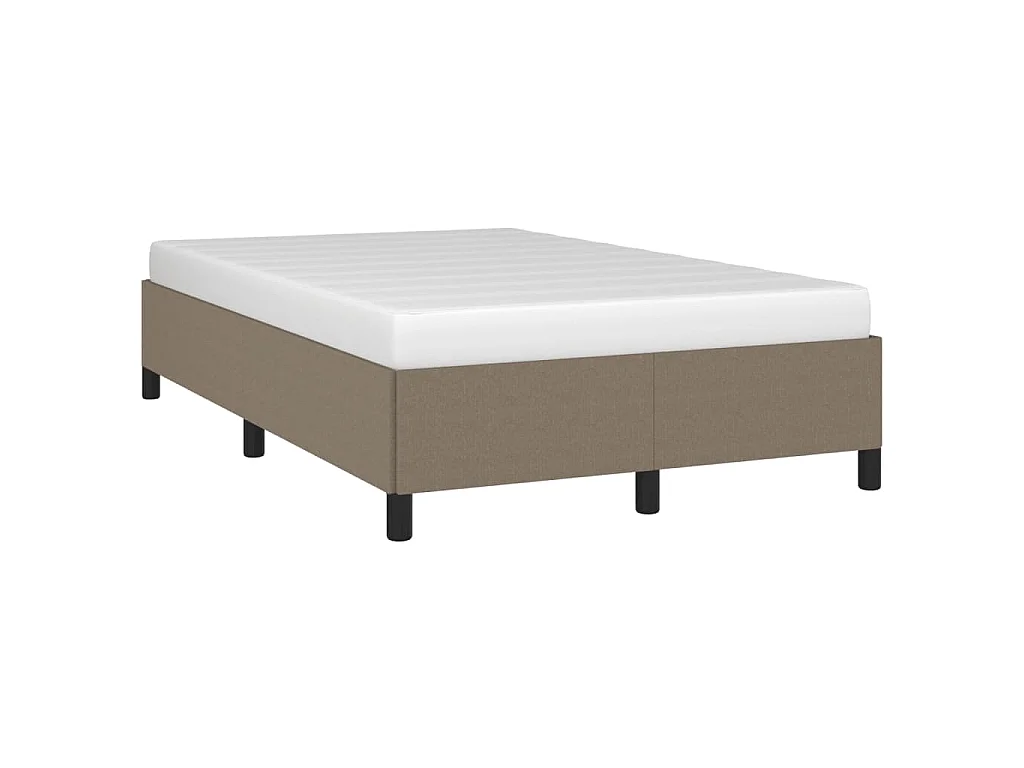 Cadre de lit sans matelas taupe 120x190 cm tissu