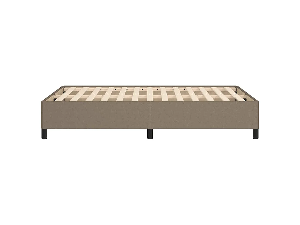 Cadre de lit sans matelas taupe 120x190 cm tissu