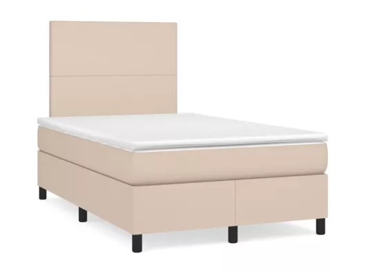 Kauf Unique Boxspringbett Matratze Cappuccino-Braun 120x190 cm Kunstleder